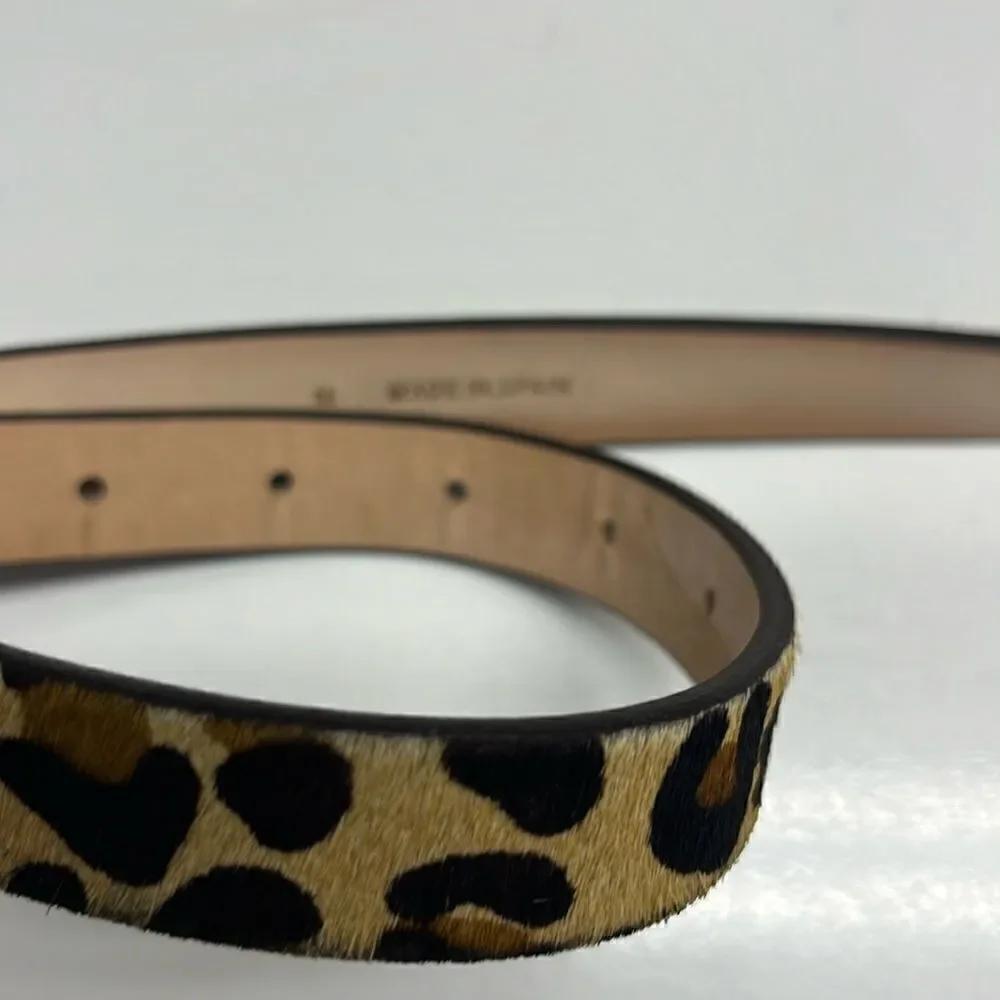 Royal Albartross Women’s Leopard Animal Print Hair Textured Adjustable Belt Med